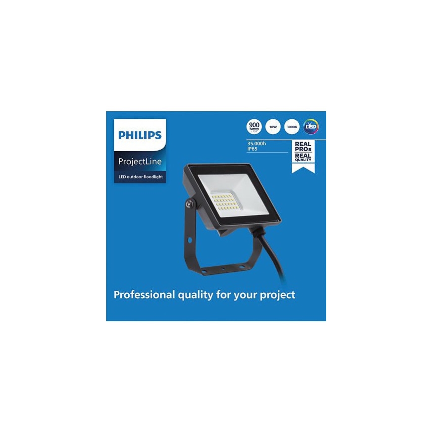 Philips - Proyector LED para exteriores PROJECTLINE LED/10W/230V IP65 3000K
