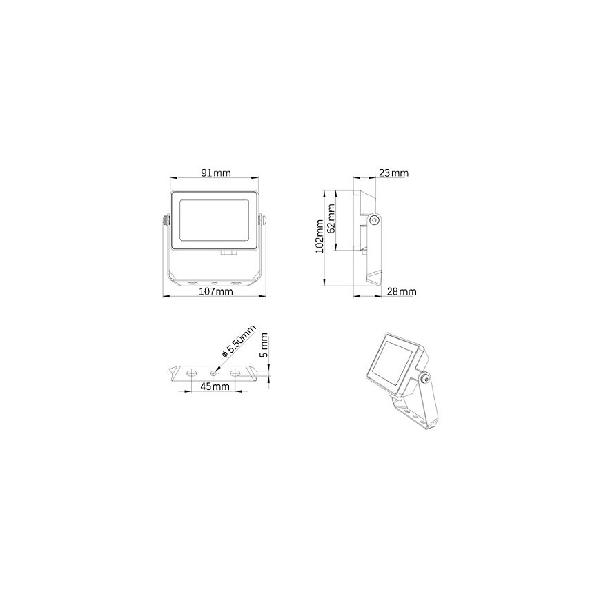 Philips - Proyector LED para exteriores PROJECTLINE LED/10W/230V IP65 3000K