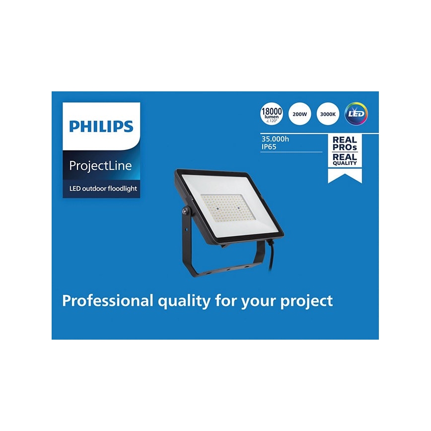 Philips - Proyector LED para exteriores PROJECTLINE LED/200W/230V IP65 3000K