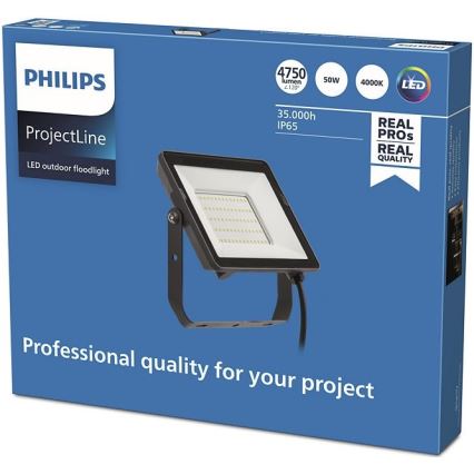 Philips - Proyector LED para exteriores PROJECTLINE LED/50W/230V IP65 4000K