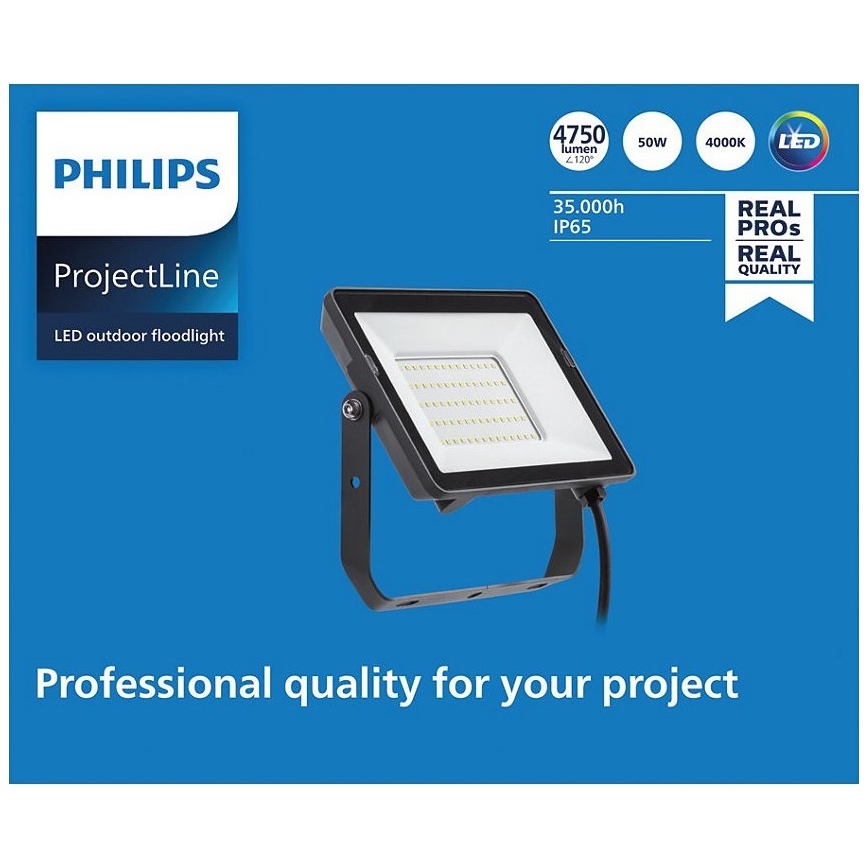 Philips - Proyector LED para exteriores PROJECTLINE LED/50W/230V IP65 4000K