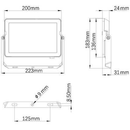 Philips - Proyector LED para exteriores PROJECTLINE LED/50W/230V IP65 4000K