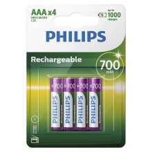 Philips R03B4A70/10 - 4 pz. Baterías recargables AAA MULTILIFE NiMH/1,2V/700 mAh