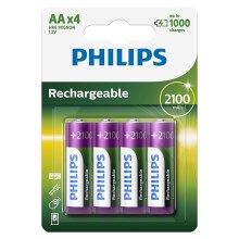 Philips R6B4A210/10 - 4 pz. Baterías recargables AA MULTILIFE NiMH/1,2V/2100 mAh