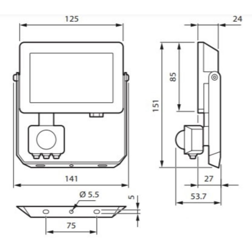 Philips - Reflector LED con sensor DECOFLOOD LED/20W/230V IP65