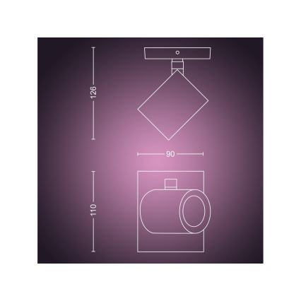 Philips - RGBW Foco LED regulable Hue ARGENTA 1xGU10/4,2W/230V 2000-6500K