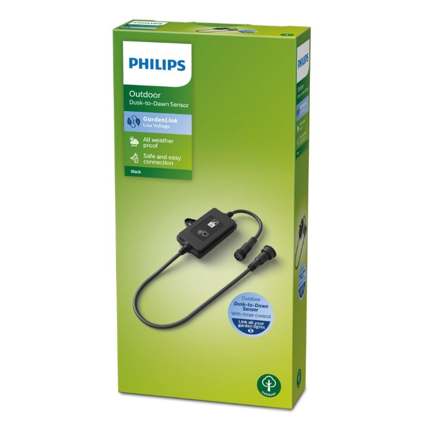 Philips - Sensor crepuscular de exterior con temporizador IP44