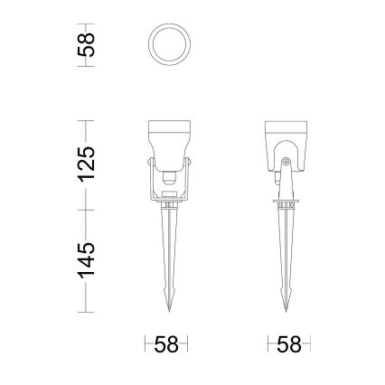 Philips - SET 3x Lámpara de exterior LED GARDENLINK REUEL LED/1,5W/230V 2700K IP44