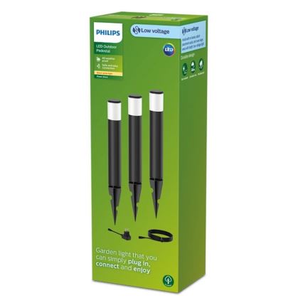 Philips - SET 3x Lámpara LED de exterior PUREX LED/1,5W/24/230V IP44