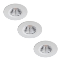 Philips - SET 3x LED Lámpara empotrable regulable para el baño LED/5,5W/230V 2700K IP65