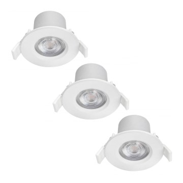 Philips - SET 3x LED Lámpara empotrable regulable para el baño LED/5W/230V 2700K IP65