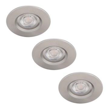 Philips - SET 3x LED Lámpara empotrable regulable para el baño LED/5W/230V 2700K IP65