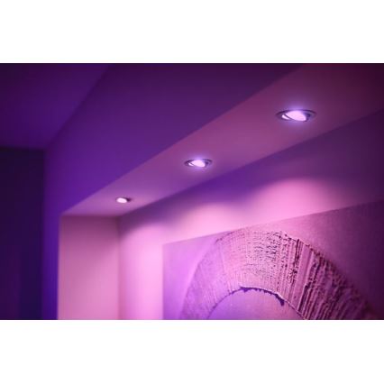 Philips - SET 3x LED RGB Plafón regulable Hue CENTURA 1xGU10/5,7W/230V 2000-6500K