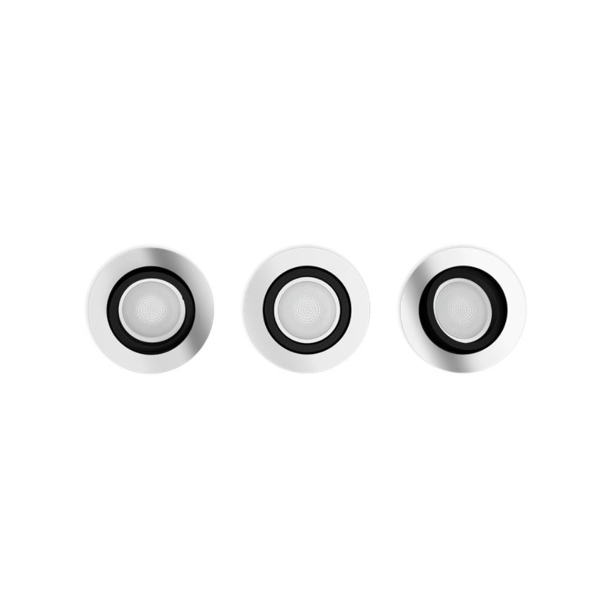 Philips - SET 3x LED RGB Plafón regulable Hue CENTURA 1xGU10/5,7W/230V 2000-6500K
