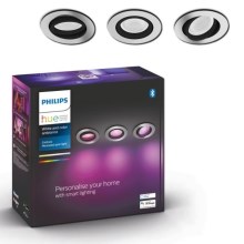 Philips - SET 3x LED RGB Plafón regulable Hue CENTURA 1xGU10/5,7W/230V 2000-6500K