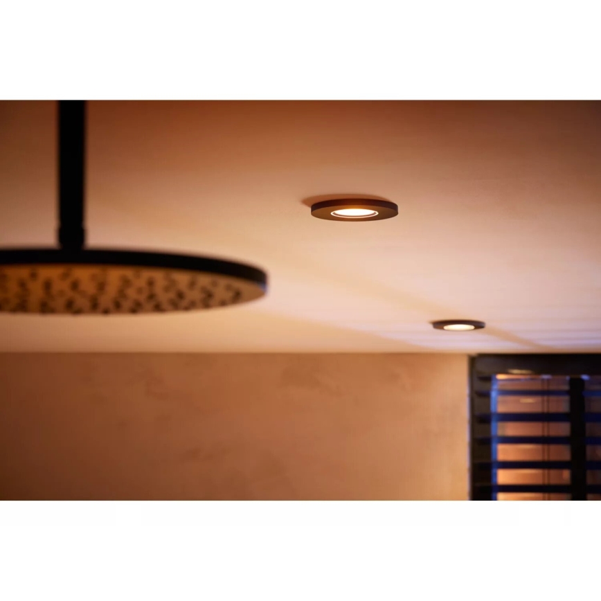 Philips - SET 3x LED RGBW Lámpara empotrable regulable para el baño Hue XAMENTO 1xGU10/4,2W/230V 2000-6500K IP44