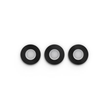 Philips - SET 3x LED RGBW Lámpara empotrable regulable para el baño Hue XAMENTO 1xGU10/4,2W/230V 2000-6500K IP44