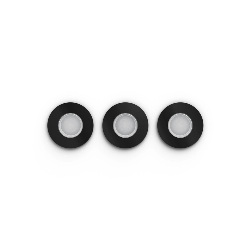 Philips - SET 3x LED RGBW Lámpara empotrable regulable para el baño Hue XAMENTO 1xGU10/4,2W/230V 2000-6500K IP44