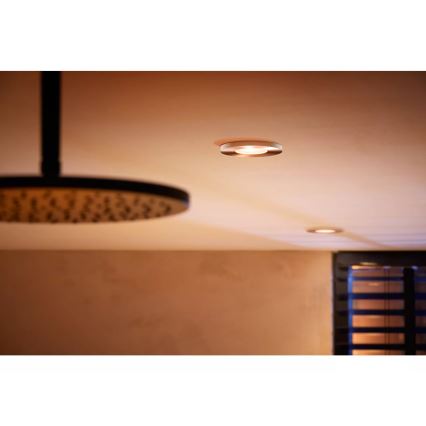 Philips - SET 3x LED RGBW Lámpara empotrable regulable para el baño Hue XAMENTO 1xGU10/4,2W/230V IP44 2000-6500K