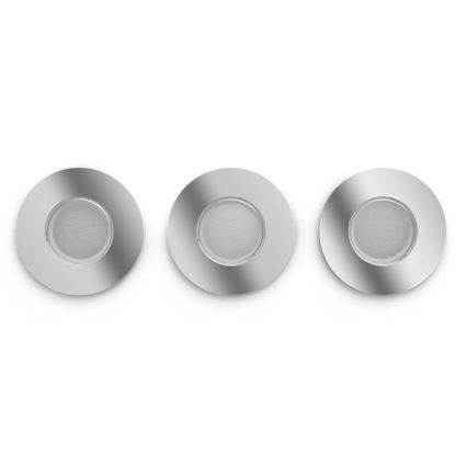 Philips - SET 3x Lámpara empotrable de baño LED regulable Hue ADORE BATHROOM 1xGU10/4,2W/230V 2200-6500K IP44