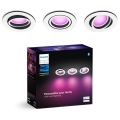 Philips - SET 3xLED RGBW Lámpara empotrable regulable Hue CENTURA 1xGU10/4,2W/230V 2000-6500K