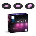 Philips - SET 3xLED RGBW Lámpara empotrable regulable Hue CENTURA 1xGU10/4,2W/230V 2000-6500K