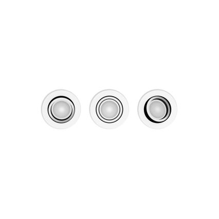Philips - SET 3xLED RGBW Lámpara empotrable regulable Hue CENTURA 1xGU10/4,2W/230V 2000-6500K