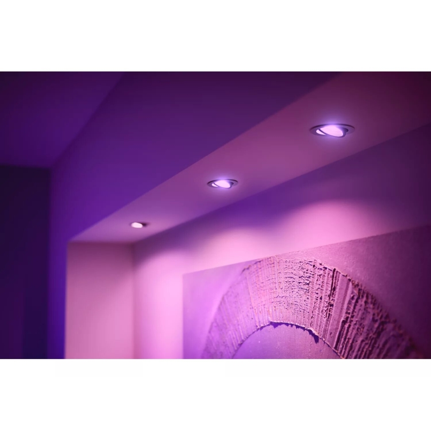 Philips - SET 3xLED RGBW Lámpara empotrable regulable Hue CENTURA 1xGU10/4,2W/230V 2000-6500K