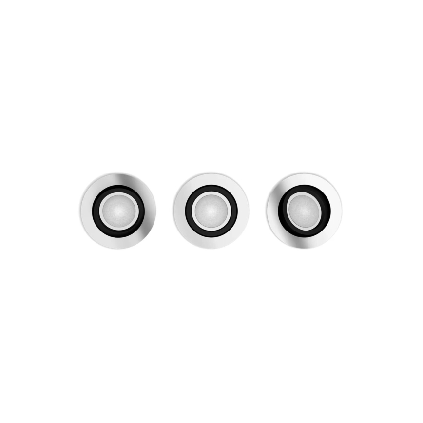 Philips - SET 3xLED RGBW Lámpara empotrable regulable Hue CENTURA 1xGU10/4,2W/230V 2000-6500K