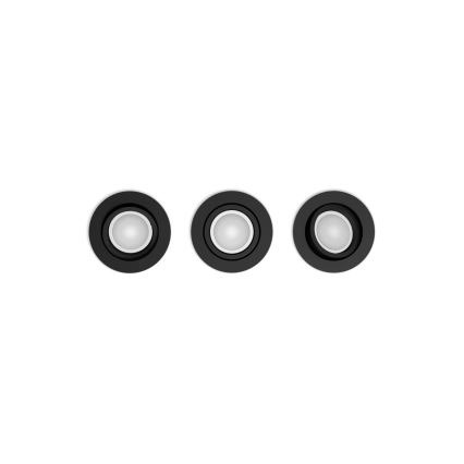 Philips - SET 3xLED RGBW Lámpara empotrable regulable Hue CENTURA 1xGU10/4,2W/230V 2000-6500K