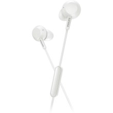 Philips TAE4105WT/00 - Auriculares Bluetooth con micrófono JACK 3,5 mm blanco