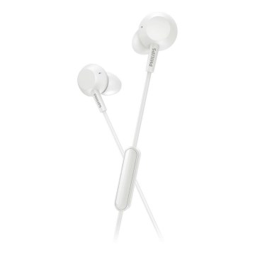 Philips TAE4105WT/00 - Auriculares con micrófono JACK 3,5 mm blanco