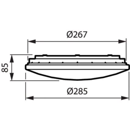 Philips WL060V LED11S/840 PSU II WH - Lámpara LED de techo para exteriores MOUNTED LED/12,5W/230V 4000K IP44