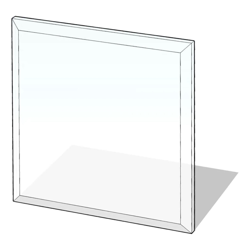 Placa de vidrio para chimenea 1000x1000x8 mm cuadrado