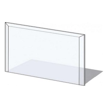 Placa de vidrio para chimenea 1000x550x6 mm rectángulo