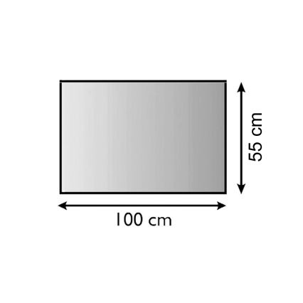 Placa de vidrio para chimenea 1000x550x6 mm rectángulo