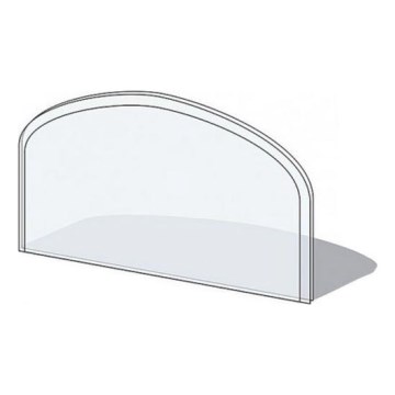 Placa de vidrio para chimenea 1000x550x6 mm semiarco