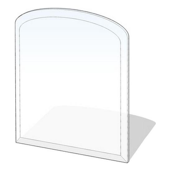 Placa de vidrio para chimenea 1100x1000x8 mm semiarco