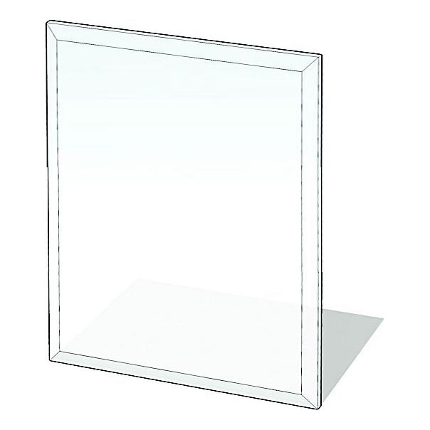 Placa de vidrio para chimenea 1200x1000x8 mm rectángulo