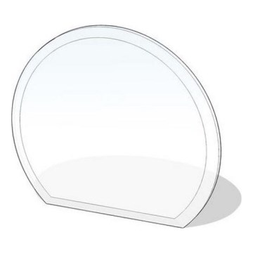 Placa de vidrio para chimenea 1200x1050x8 mm semicircular