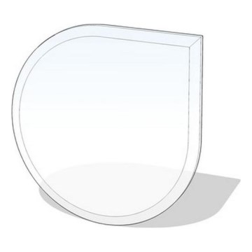Placa de vidrio para chimenea 1250x1250x8 mm lágrima