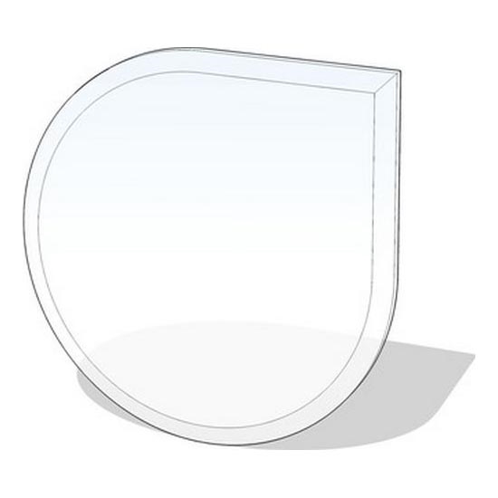 Placa de vidrio para chimenea 1250x1250x8 mm lágrima