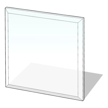 Placa de vidrio para chimenea 800x800x8 mm cuadrado