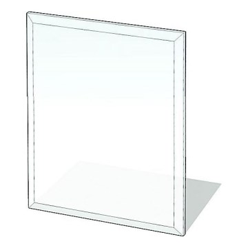 Placa de vidrio para chimenea 900x750x8 mm rectángulo