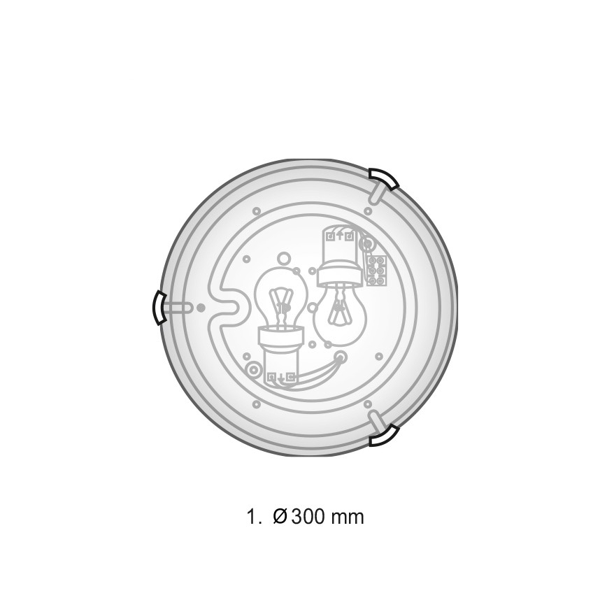 Plafón 2xE27/60W/230V