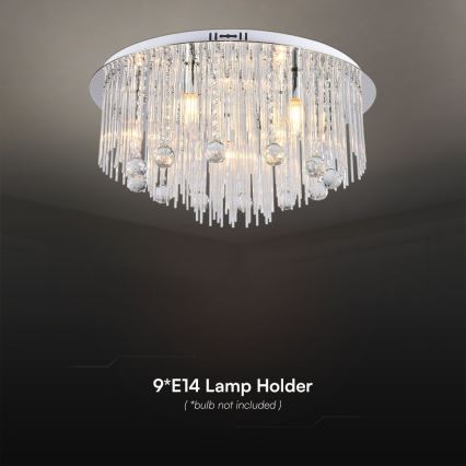 Plafón 9xE14/40W/230V diá. 60 cm