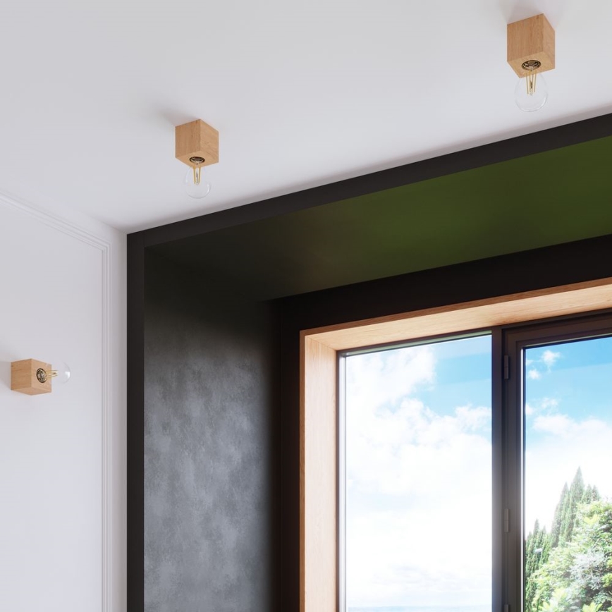 Plafón ABEL 1xE27/60W/230V madera