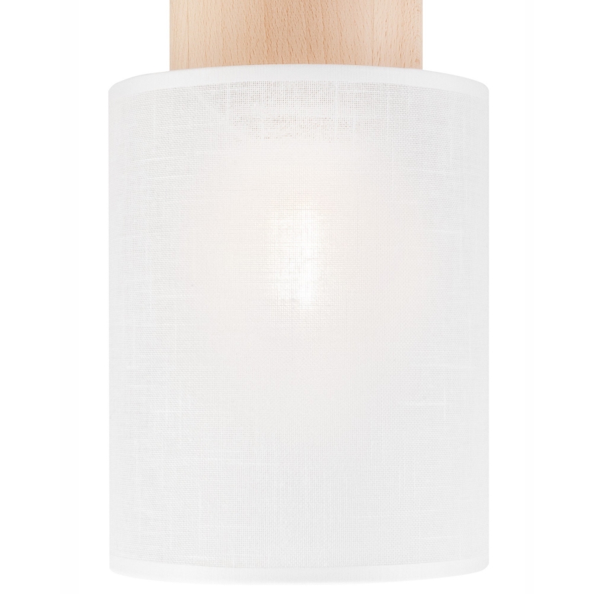 Plafón ARI 1xE27/60W/230V d. 16 cm haya blanca