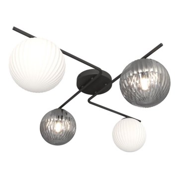 Plafón AZURA 4xE14/10W/230V negro/gris/blanco