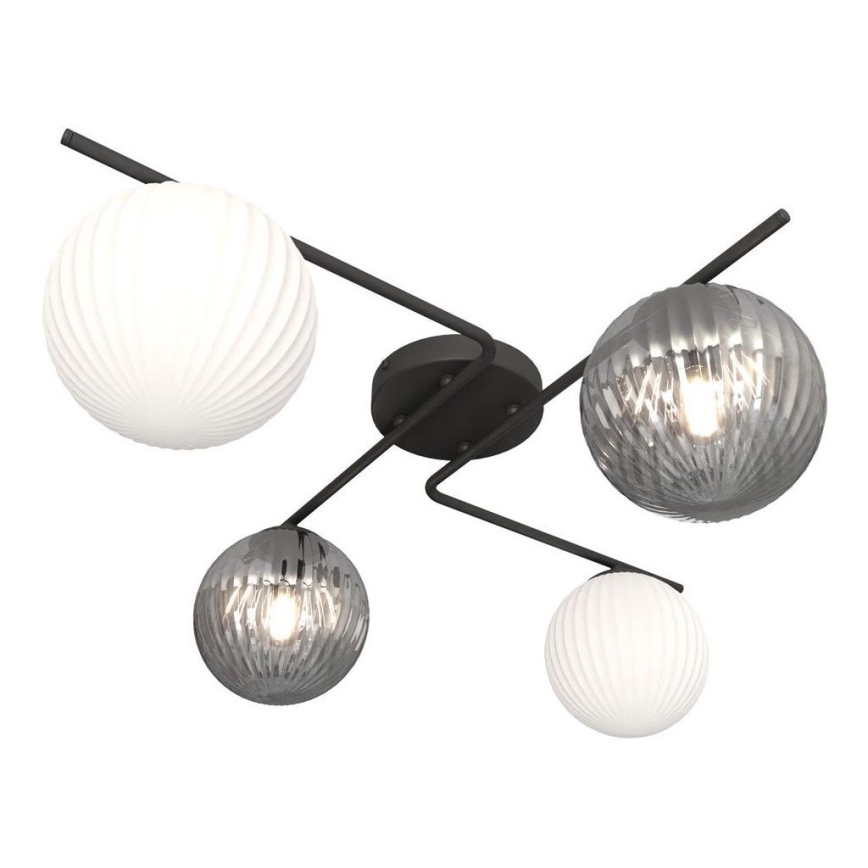 Plafón AZURA 4xE14/10W/230V negro/gris/blanco